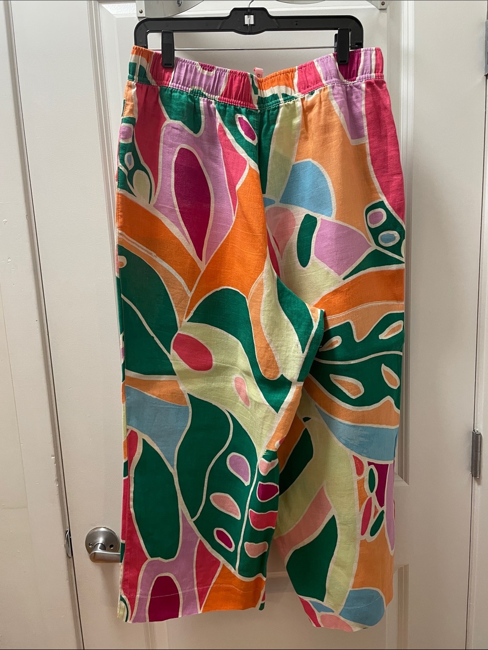 Christian Siriano Green, Orange & Pink Abstract Wide Leg Pants - Picture 3 of 3